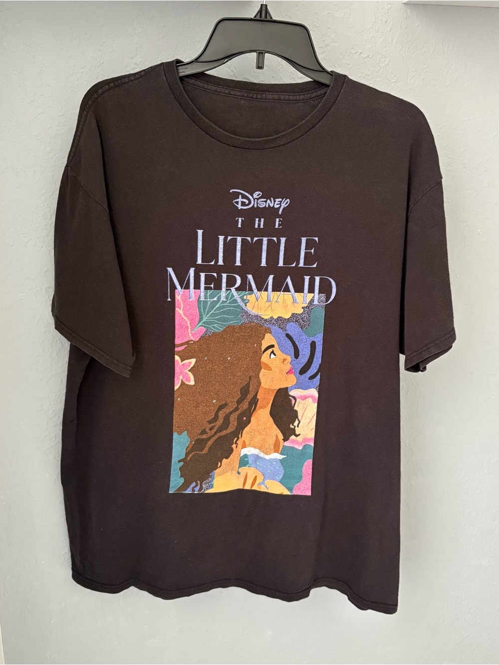 The Little Mermaid Black Graphic Tee